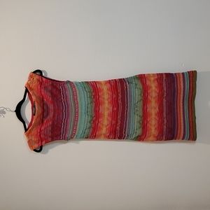 Y2K Lauren by Ralph Lauren Rainbow Knit Dress with Slip